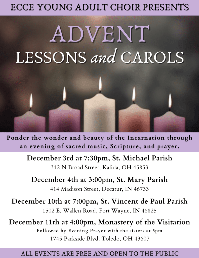 Lessons and Carols at Area Parishes – Divine Mercy